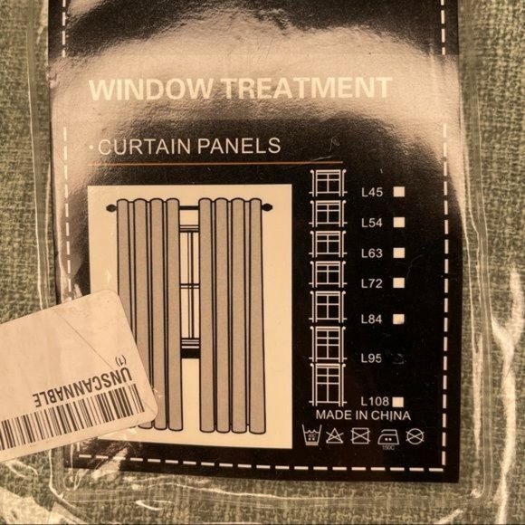 2 new sage green window covers curtains jinchan window treatments - Picture 6 of 8